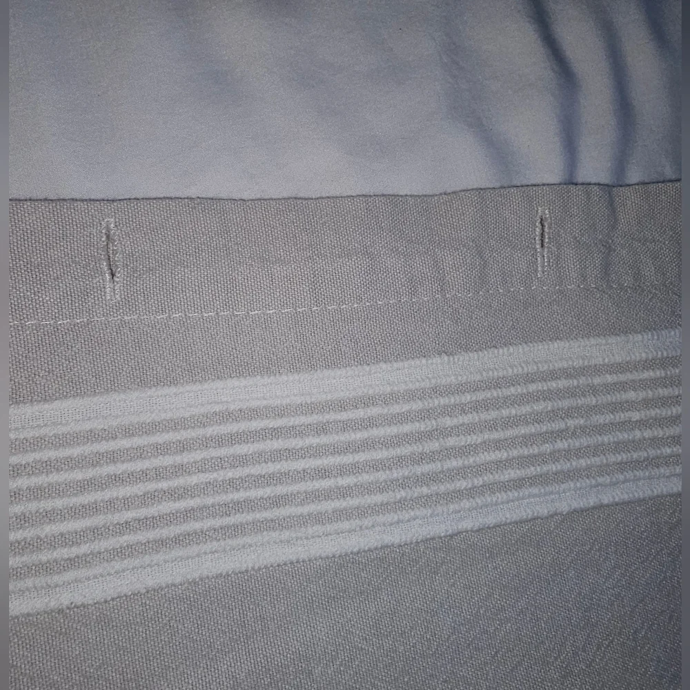 Vera Wang Gray White Horizontal Stripe Fabric Shower Curtain 64×66